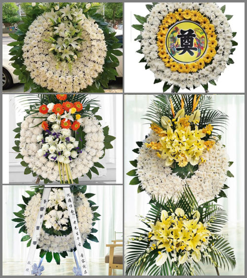 江苏扬州高邮市界首镇老人桥村花圈速递